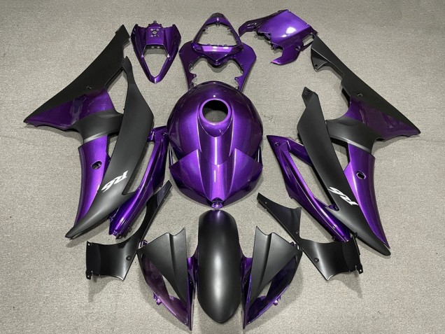 2008-2016 Yamaha YZF R6 Motorcycle Fairing - Purple Matte Black