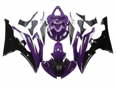 Cheap 2008-2016 Yamaha YZF R6 Motorcycle Fairings - Purple Glossy Black