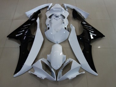 Cheap 2008-2016 Yamaha YZF R6 Motorcycle Fairings - White Glossy Black