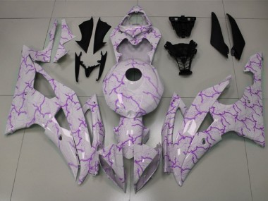 Cheap 2008-2016 Yamaha YZF R6 Motorcycle Fairings - White Purple Lightning