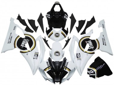 Cheap 2008-2016 Yamaha YZF R6 Motorcycle Fairings - White Black Lucky Strike