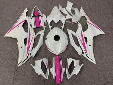 Cheap 2008-2016 Yamaha YZF R6 Motorcycle Fairings - White Pink