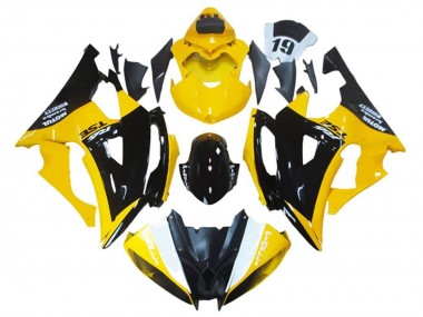 Cheap 2008-2016 Yamaha YZF R6 Motorcycle Fairing - Yellow Glossy Black
