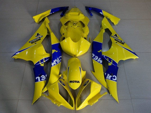 2008-2016 Yamaha YZF R6 Motorcycle Fairings - Yellow Blue Camel Motul Michelin