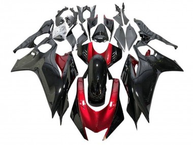 Cheap 2017-2023 Yamaha YZF R6 Motorcycle Fairings - Red Glossy Black