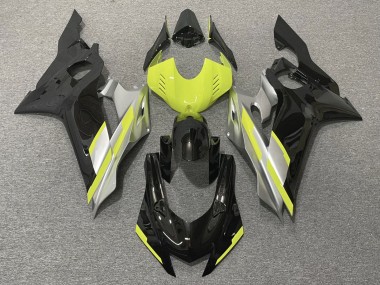 Cheap 2017-2023 Yamaha YZF R6 Motorcycle Fairings - Grey Neon Yellow Glossy Black