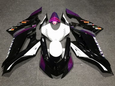 Cheap 2017-2023 Yamaha YZF R6 Motorcycle Fairings - White Purple Glossy Black
