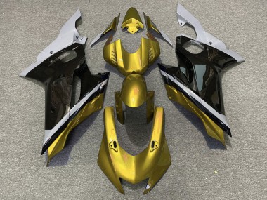 Cheap 2017-2023 Yamaha YZF R6 Motorcycle Fairings - Grey Gold Glossy Black
