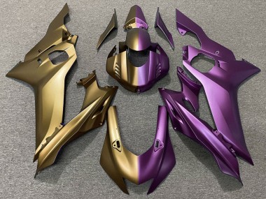 Cheap 2017-2023 Yamaha YZF R6 Motorcycle Fairings - Matte Gold Purple Split