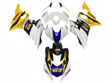Cheap 2017-2023 Yamaha YZF R6 Motorcycle Fairings - White Yellow Blue Black