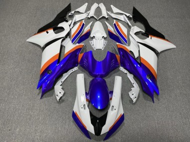 Cheap 2017-2023 Yamaha YZF R6 Motorcycle Fairings - White Blue Orange