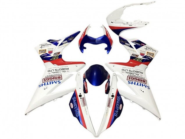 2013-2016 Triumph Daytona 675 Triple Motorcycle Fairings - White Red Blue Smiths