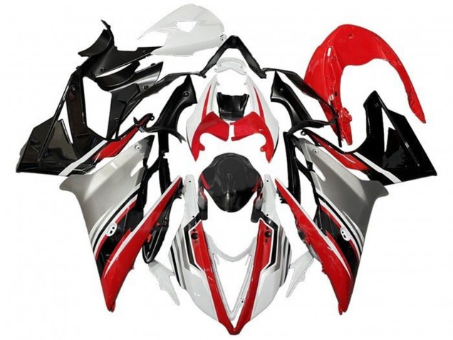 2013-2016 Triumph Daytona 675 Triple Motorcycle Fairings - White Red Silver Glossy Black