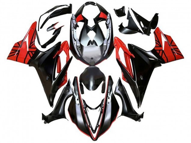 2013-2016 Triumph Daytona 675 Triple Motorcycle Fairings - Silver Red Glossy Black