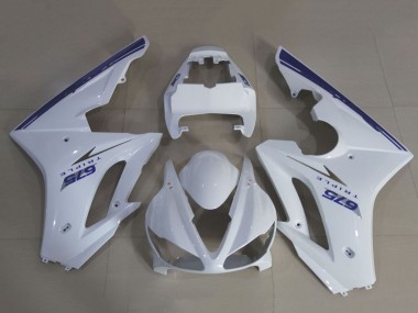Cheap 2009-2012 Triumph Daytona 675 Triple Motorcycle Fairing Kits - White Blue