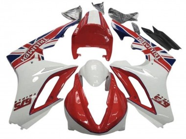 Cheap 2009-2012 Triumph Daytona 675 Triple Motorcycle Fairings - White Red