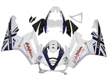 Cheap 2009-2012 Triumph Daytona 675 Triple Motorcycle Fairings - White Dark Blue