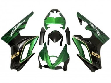 Cheap 2009-2012 Triumph Daytona 675 Triple Motorcycle Fairings - Green Glossy Black