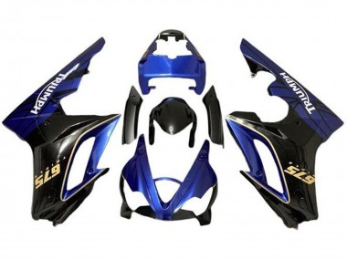 Cheap 2009-2012 Triumph Daytona 675 Triple Motorcycle Fairings - Blue Glossy Black