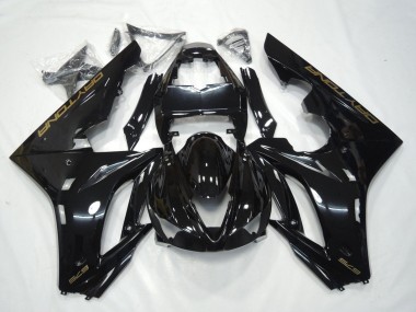 Cheap 2009-2012 Triumph Daytona 675 Triple Motorcycle Fairing - Glossy Black Gold Decals