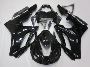 Cheap 2009-2012 Triumph Daytona 675 Triple Motorcycle Fairings - Glossy Black White Decals