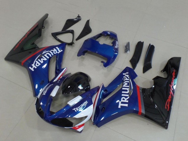 2009-2012 Triumph Daytona 675 Triple Motorcycle Fairings - Blue Red White Glossy Black