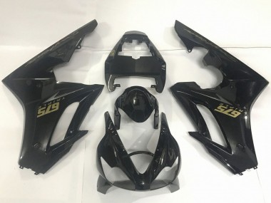 Cheap 2009-2012 Triumph Daytona 675 Triple Motorcycle Fairings - Glossy Black Gold Decals