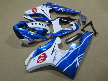 Cheap 2009-2012 Triumph Daytona 675 Triple Motorcycle Fairings - White Blue Hpi