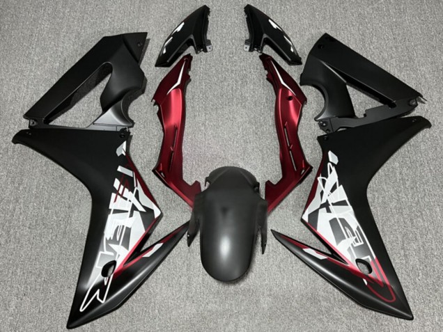 2014-2016 Honda CBR650F Motorcycle Fairings - Matte Black Red