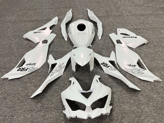 2019-2025 Kawasaki ZX4R ZX-4RR Motorcycle Fairings - Pearl White Black
