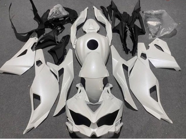 2019-2025 Kawasaki ZX4R ZX-4RR Motorcycle Fairings - Pearl White