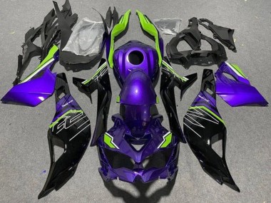 Cheap 2019-2025 Kawasaki ZX4R ZX-4RR Motorcycle Fairings - Purple Green Black
