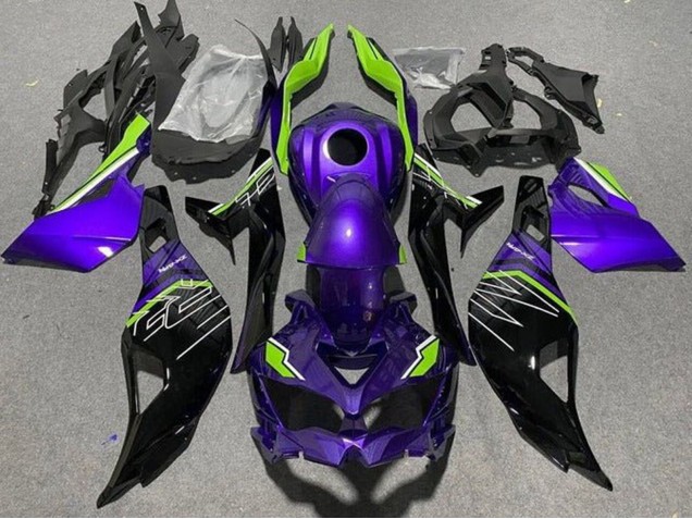 2019-2025 Kawasaki ZX4R ZX-4RR Motorcycle Fairings - Purple Green Black