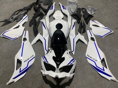 Cheap 2019-2025 Kawasaki ZX4R ZX-4RR Motorcycle Fairings - White Blue Stripe