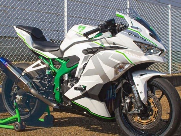 2019-2025 Kawasaki ZX4R ZX-4RR Motorcycle Fairings - White Silver Green