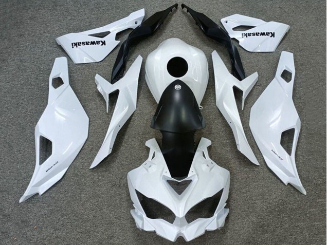2019-2025 Kawasaki ZX4R ZX-4RR Motorcycle Fairings - White Matte Black