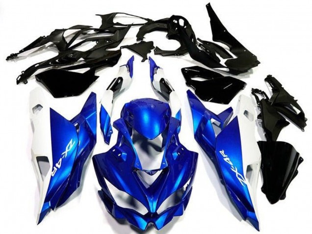 2019-2025 Kawasaki ZX4R ZX-4RR Motorcycle Fairings - White Blue