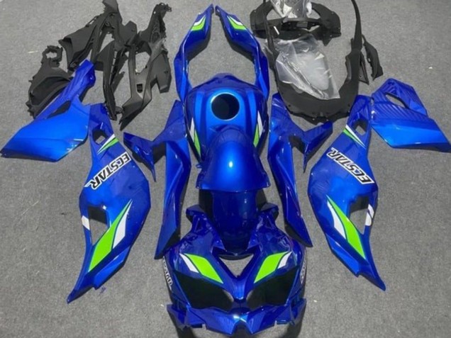 2019-2025 Kawasaki ZX4R ZX-4RR Motorcycle Fairings - Blue Green Ecstar