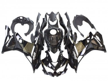 Cheap 2019-2025 Kawasaki ZX4R ZX-4RR Motorcycle Fairings - Glossy Black White Gold