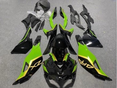 Cheap 2019-2025 Kawasaki ZX4R ZX-4RR Motorcycle Fairings - Glossy Black Green Gold