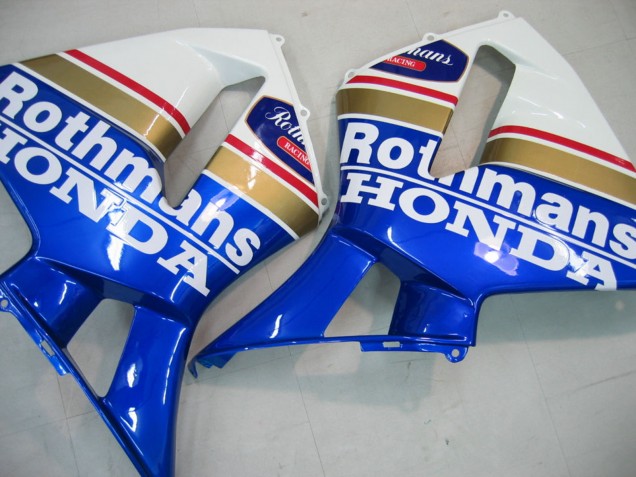 2005-2006 Honda CBR600RR Motorcycle Fairings - Blue White Yellow Rothmans