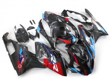 Cheap 2015-2016 BMW S1000RR Motorcycle Fairings - Blue Red Carbon Fiber