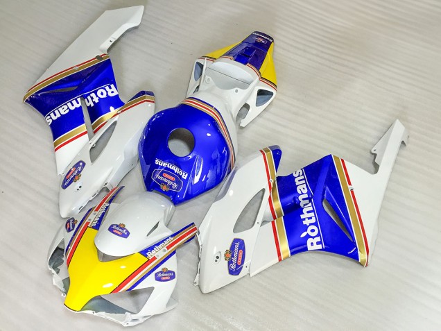 2004-2005 Honda CBR1000RR Motorcycle Fairings - White Blue Yellow Rothmans