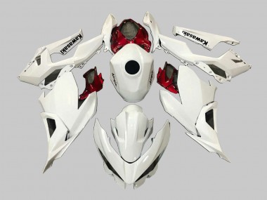 Cheap 2018-2024 Kawasaki EX400 Motorcycle Fairings - White Red Black