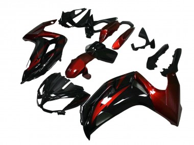 Cheap 2012-2016 Kawasaki EX650 Motorcycle Fairings - Red Glossy Black