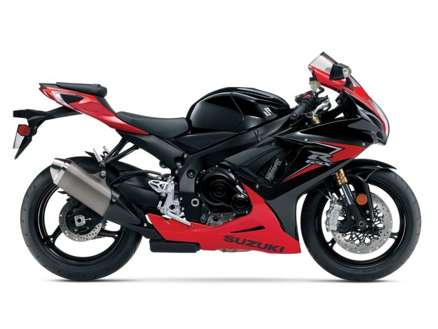 2011-2024 Suzuki GSXR 600/750 Motorcycle Fairings - Red Glossy Black