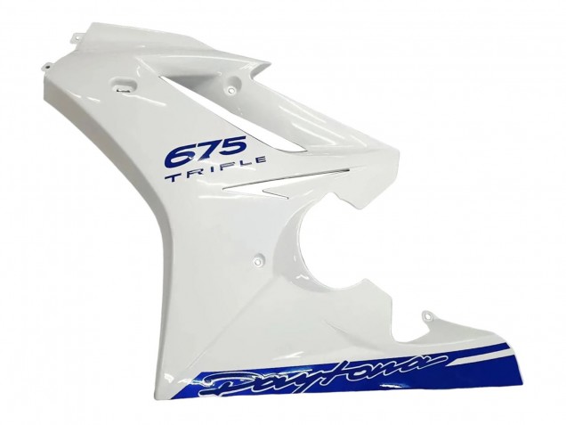 2006-2008 Triumph Daytona 675 Motorcycle Fairings - White Blue
