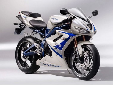Cheap 2006-2008 Triumph Daytona 675 Motorcycle Fairings - Silver White Blue