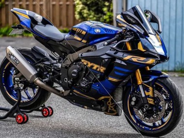 Cheap 2015-2019 Yamaha YZF R1 Motorcycle Fairings - Blue Gold Black