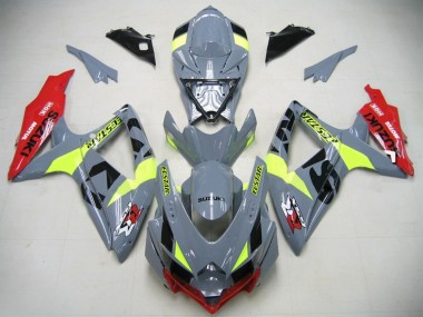 Cheap 2006-2007 GSXR750 K6 Motorcycle Fairings - Nardo Grey Neon Green Red Ecstar
